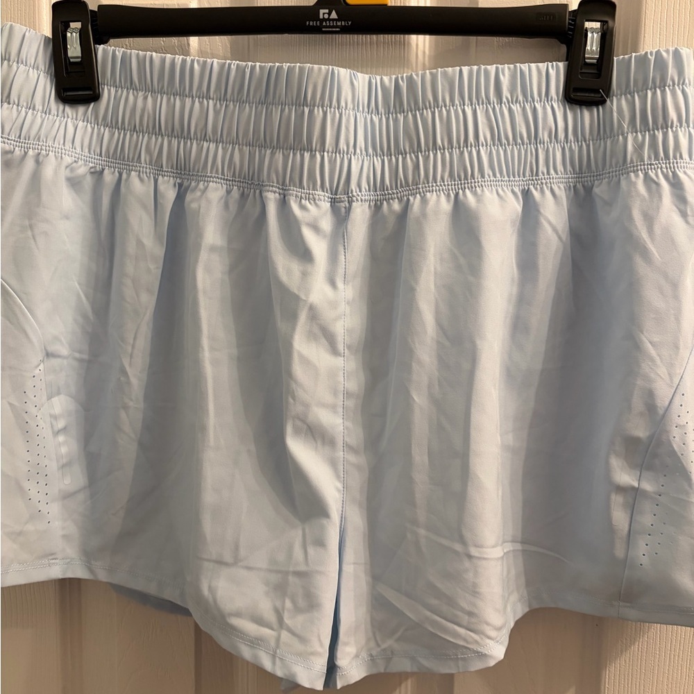 Asics Women's Light Blue Athletic Running Workout Essentials Shorts Size XL NWT - Picture 2 of 8